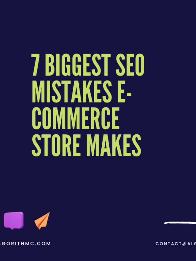 SEO Mistakes E-commerce store makes