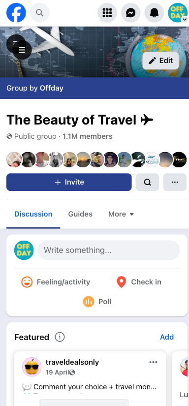 The Beauty of Travel social media account screenshot